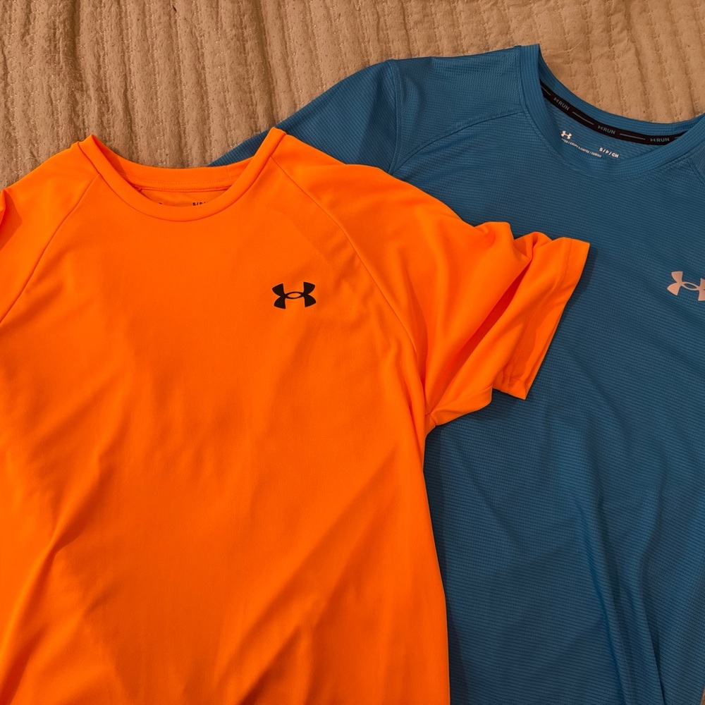 Under Armour Bright Orange & Teal Athletic Tee Pair